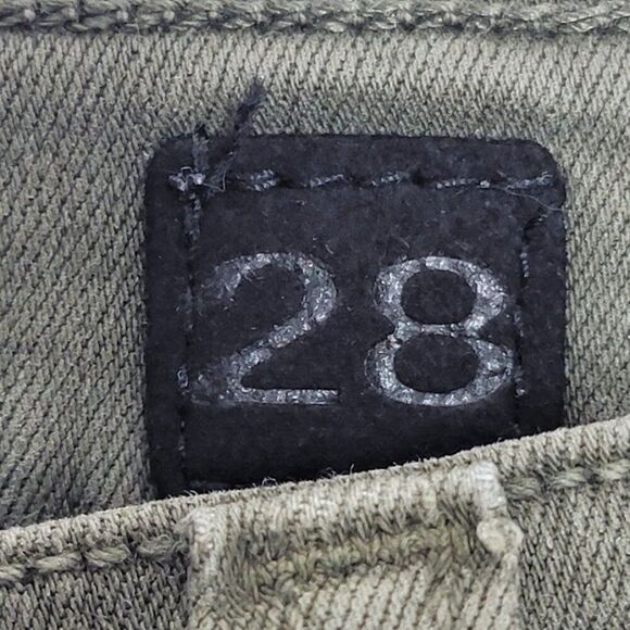 SP Black Label Olive Green Skinny Jeans Size 28 With Distressed Detail - Picture 5 of 13